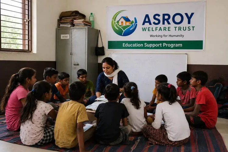 Education program by Asroy Welfare Trust NGO for children in Murshidabad, West Bengal